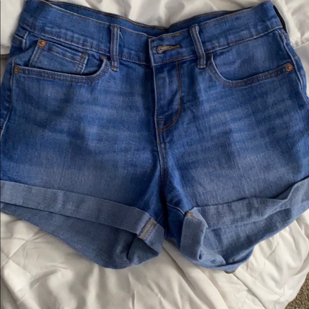 High waisted boyfriend shorts